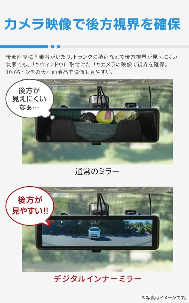 Amazon.co.jp: コムテック ZDR048 ミラー型ドライブレコーダー